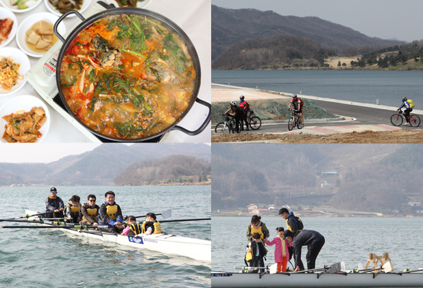 충주 탄금호 푸른 물결 위로 ‘도전! 조정 체험’