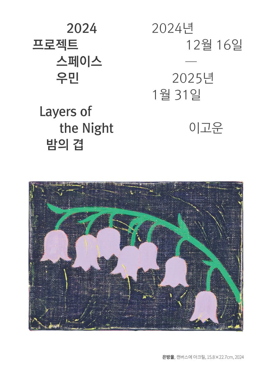 [전시]2024 프로젝트스페이스 우민 이고운 《Layers of the Night》