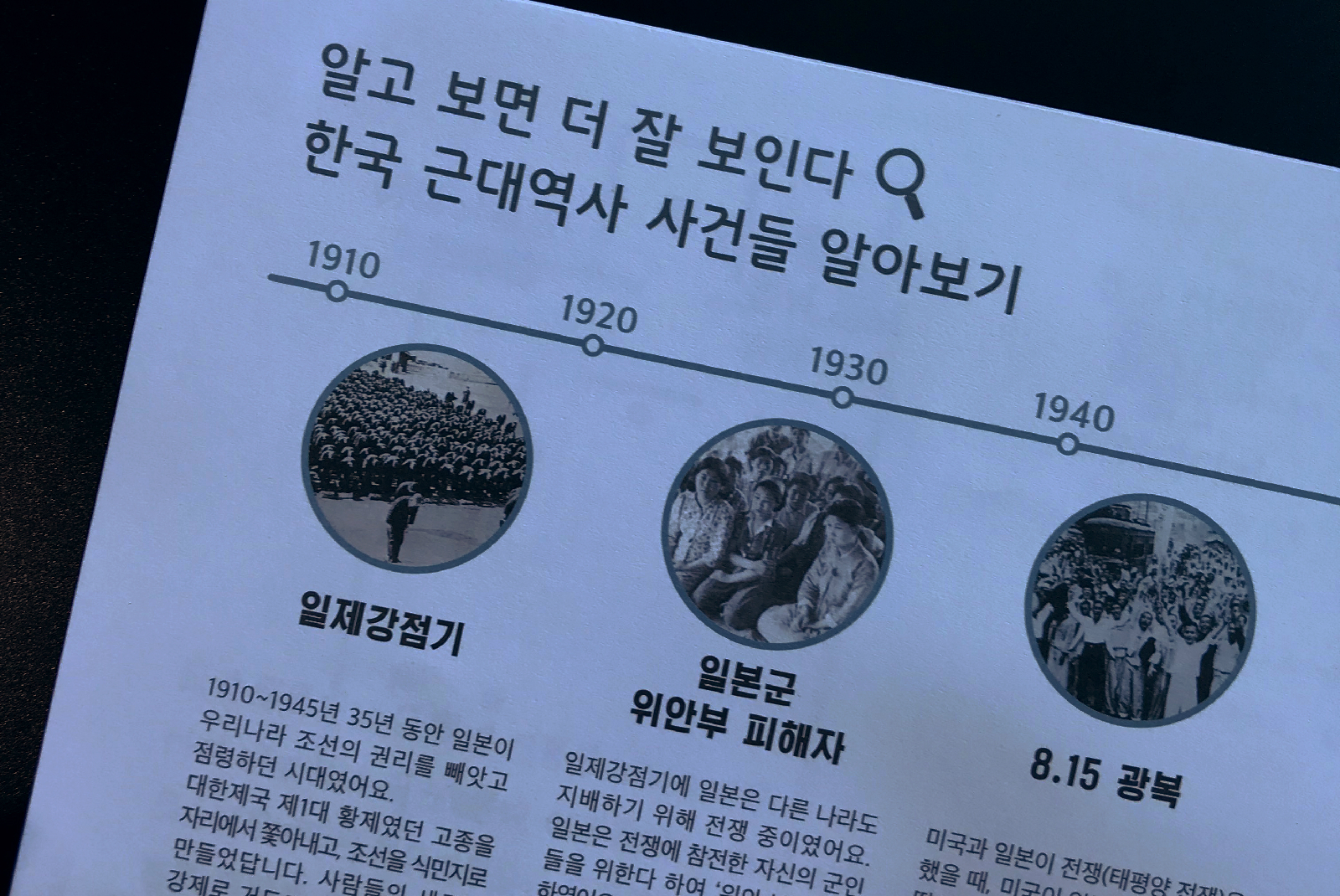 관람 안내책자