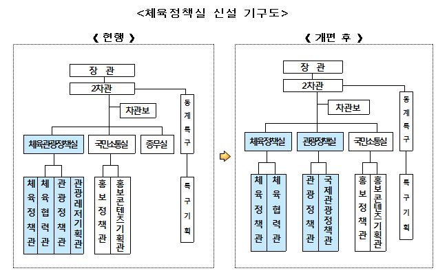 체육정책실 신설 기구도